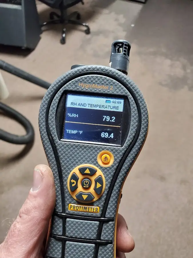 Moisture meter humidity assessment for Fire & Smoke Damage Restoration in Warsaw