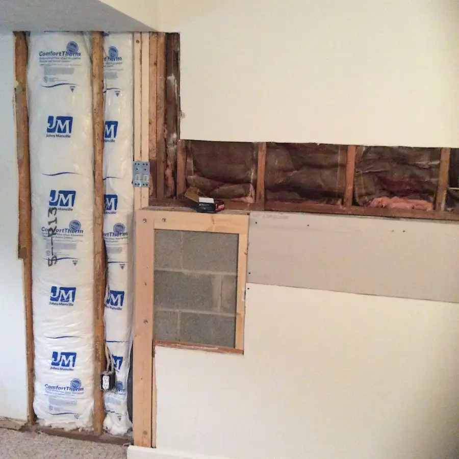Wall insulation replacement during Contents Cleaning & Restoration in Warsaw